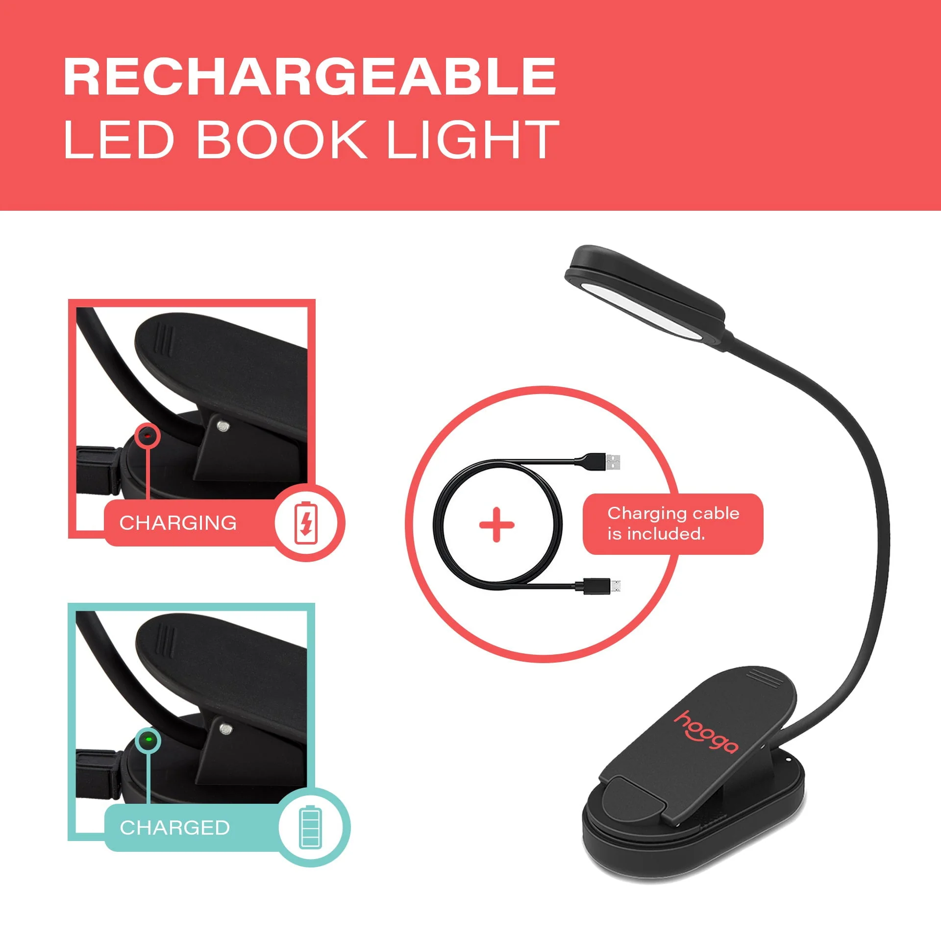Amber Clip-On Book Light - Image 5