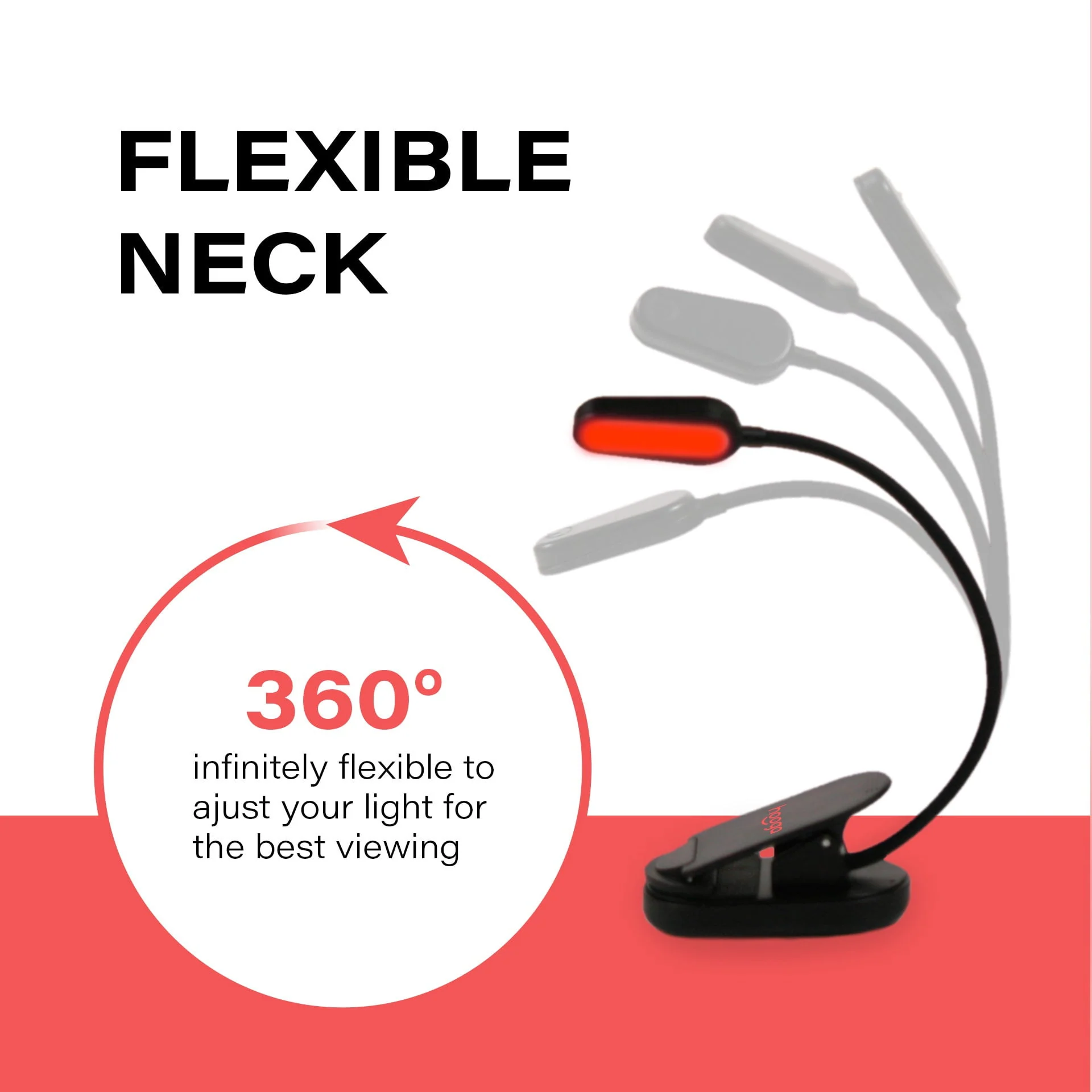 Red Clip-On Book Light - Image 7
